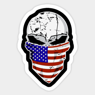 American Skull Sticker